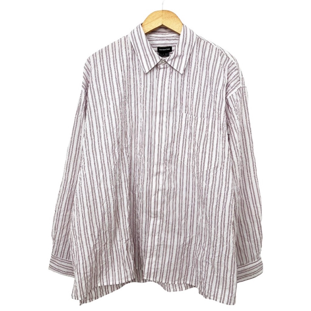 Urban Outfitters Men’s Crinkle Long Sleeve Shirt Oversized Medium